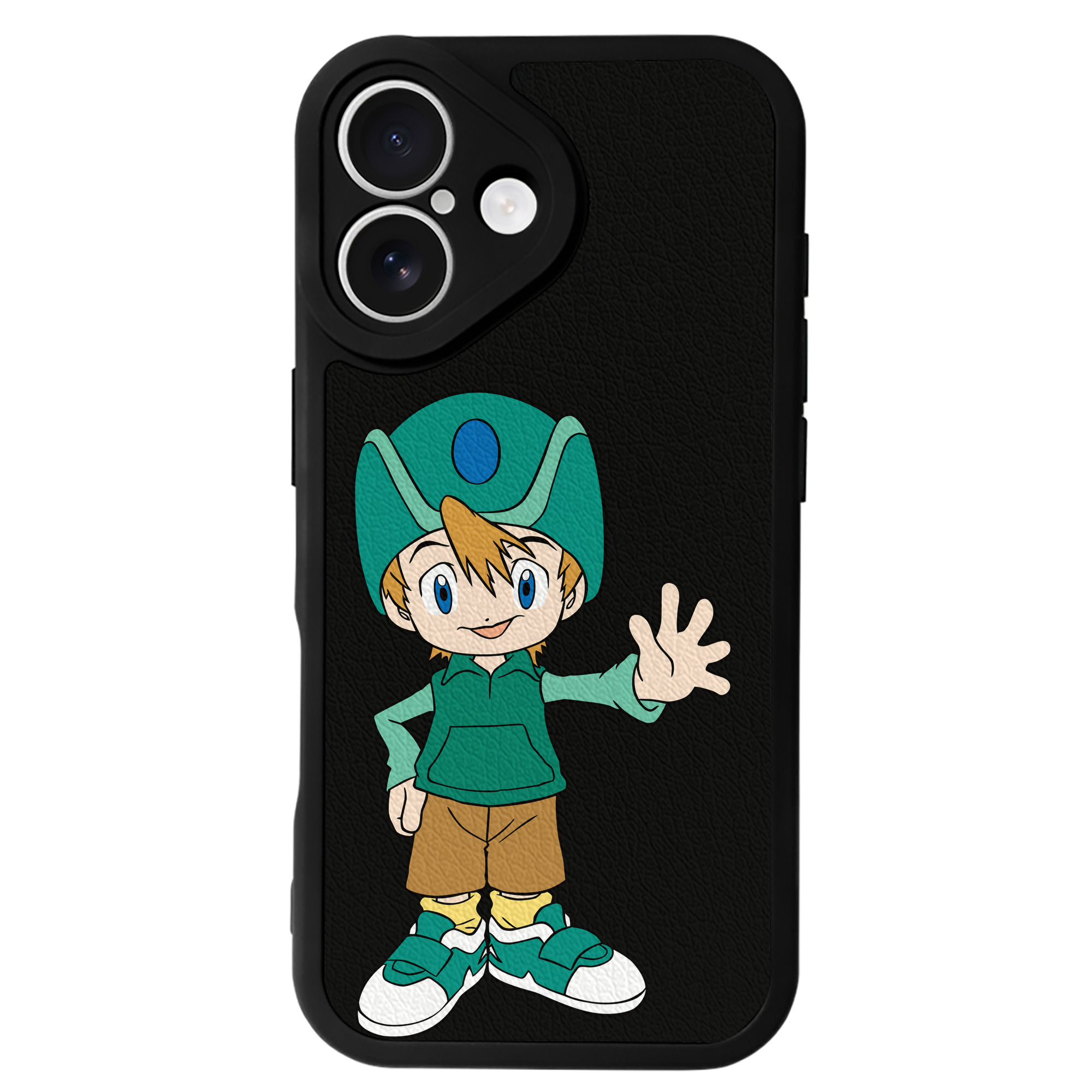 （画像用） Digimon デジタルモンスター/デジモン 【iPhone 16シリーズ対応】シリコンスマホケース（レザー調） 材質：シリコン